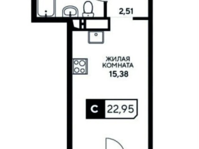 Студия 23 м², 18/20
