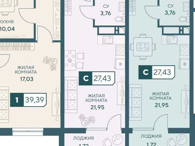 Студия 27 м², 18/20